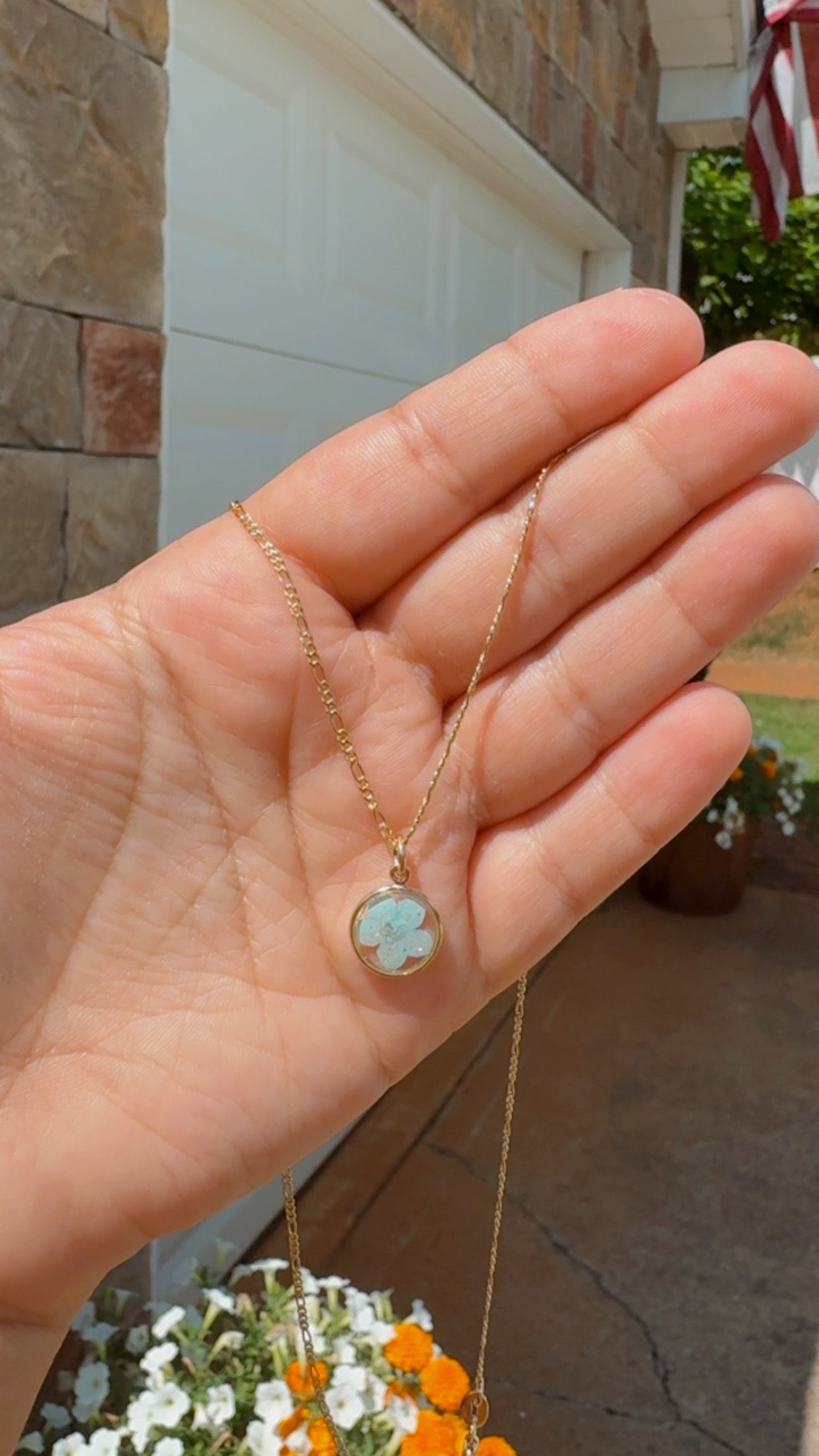 Gold Filled Forget-Me-Not Necklace