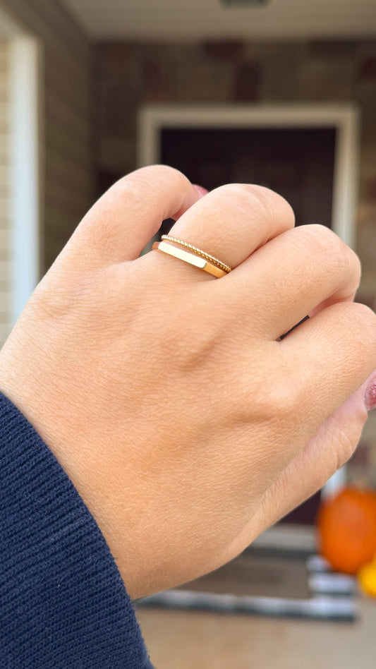 Gold Filled Flat Top Ring