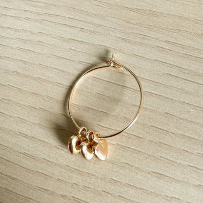 Dainty Heart Hoops