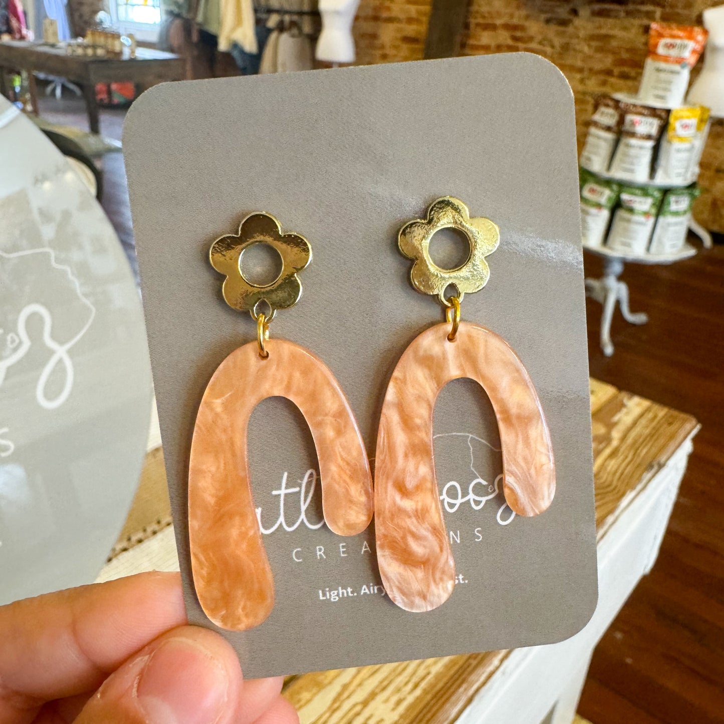 Boho Peachy Dangles