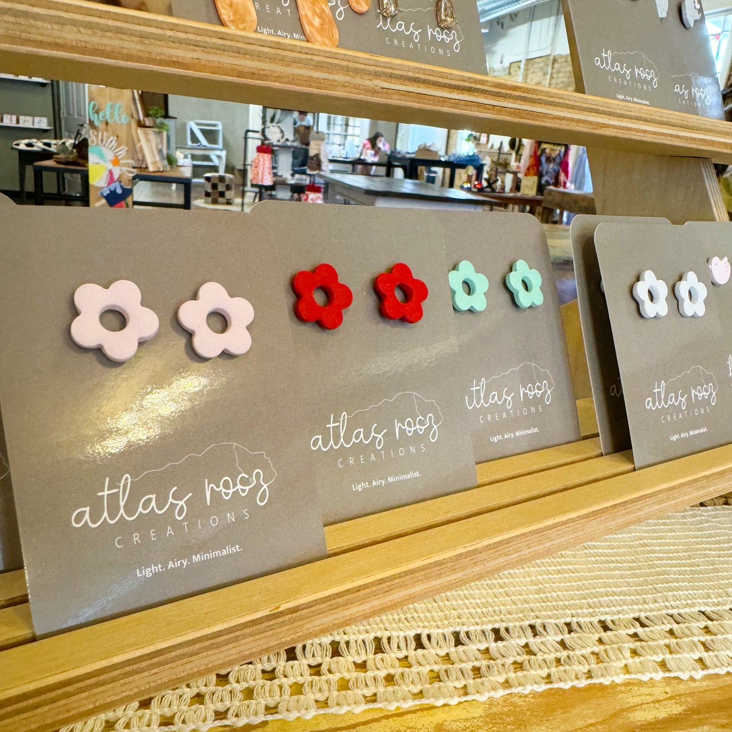 Clay Flower Studs