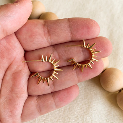 Spike Hoops (Gold or Silver)