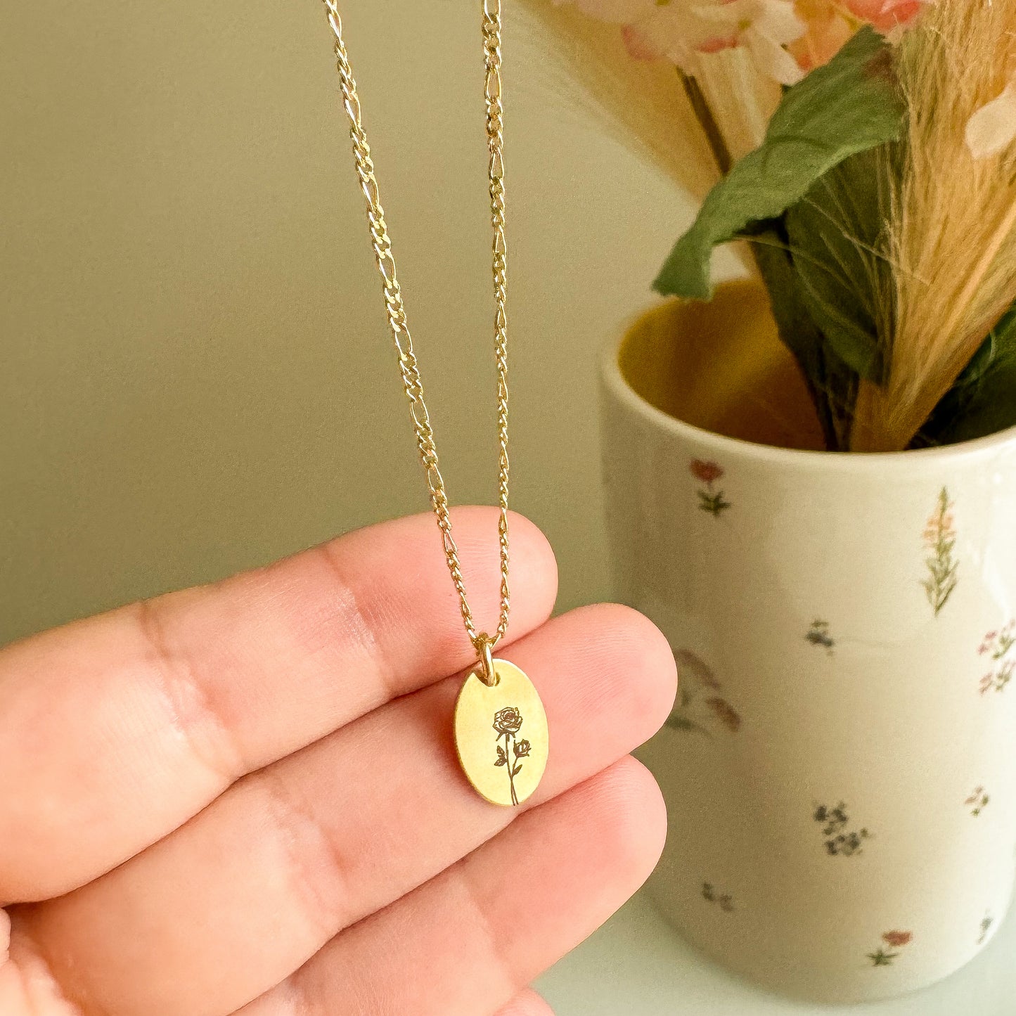 Gold Filled Birth Flower Necklace PRE-ORDER