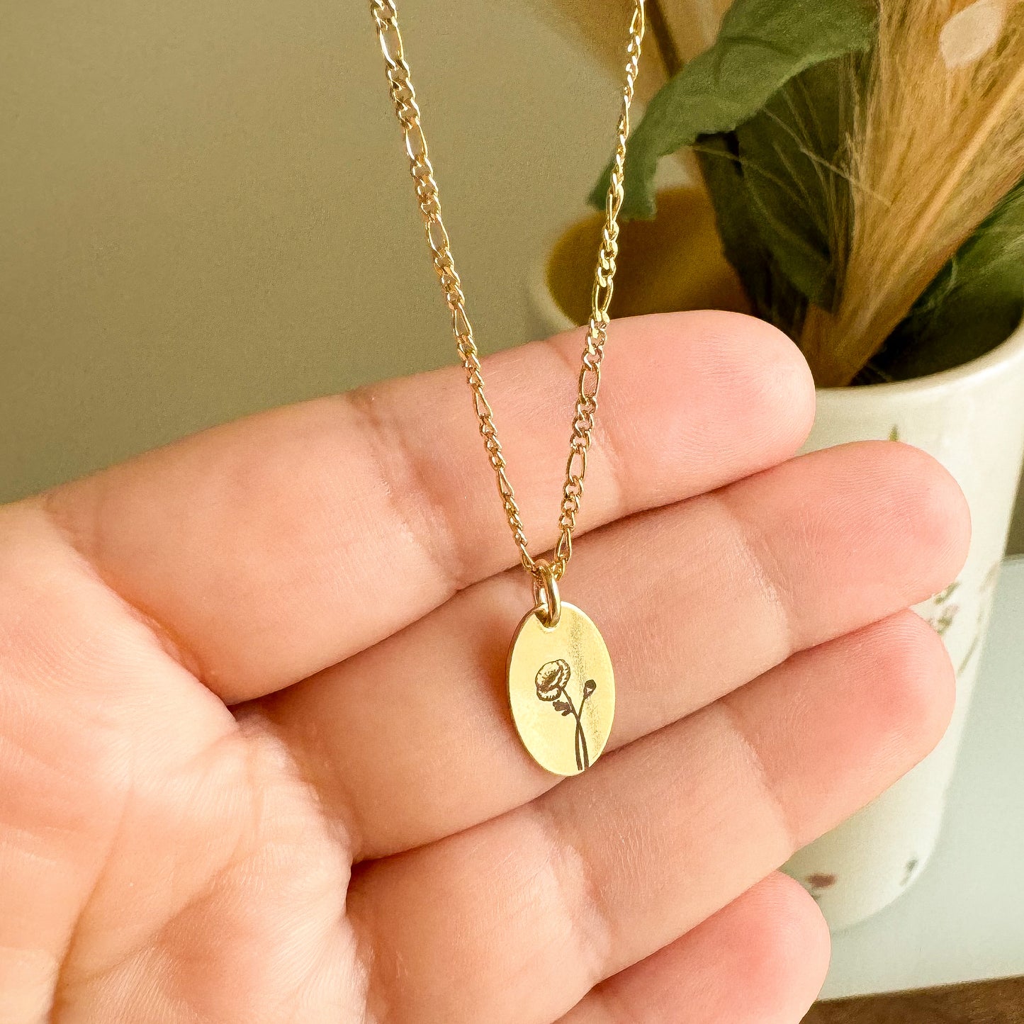 Gold Filled Birth Flower Necklace PRE-ORDER