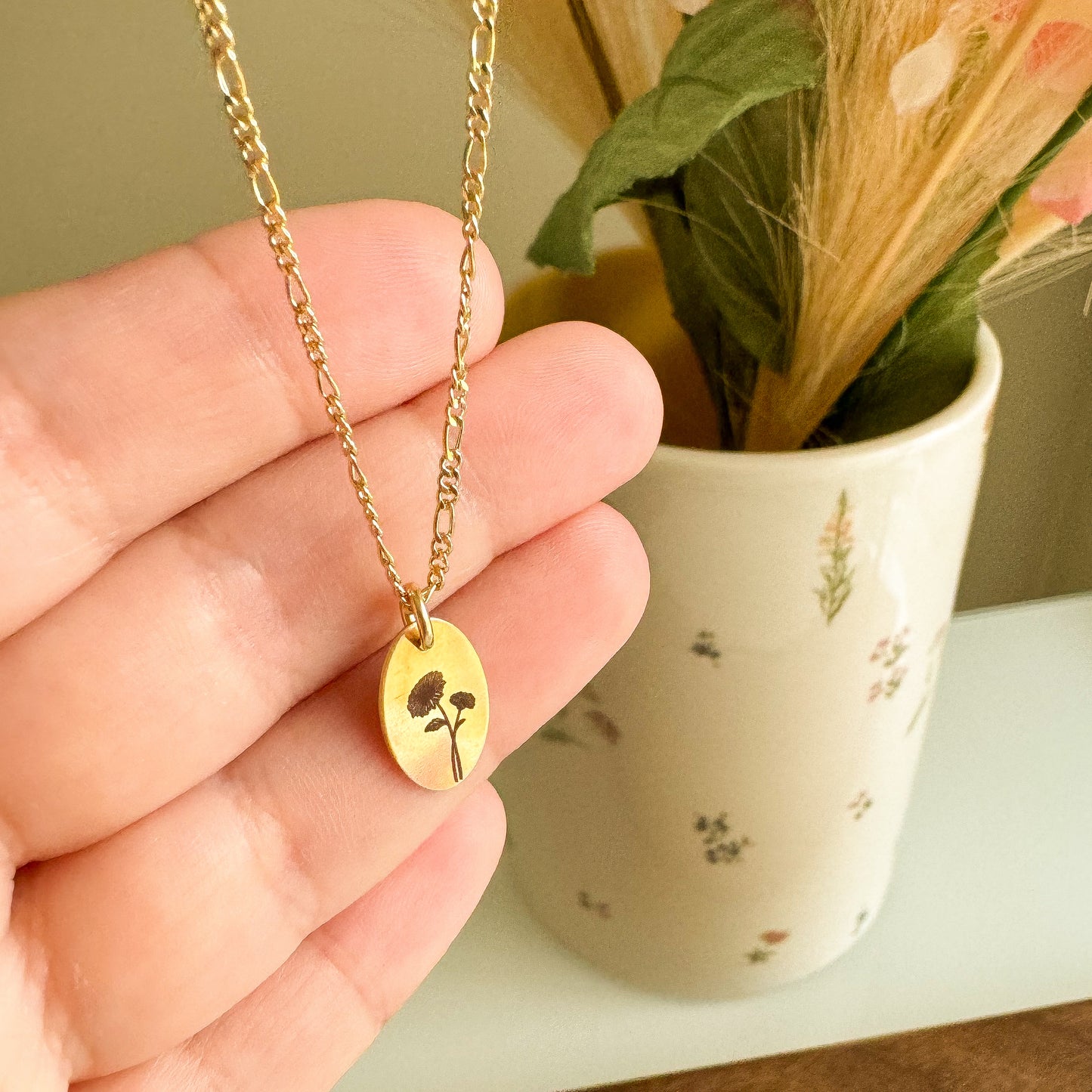 Gold Filled Birth Flower Necklace PRE-ORDER