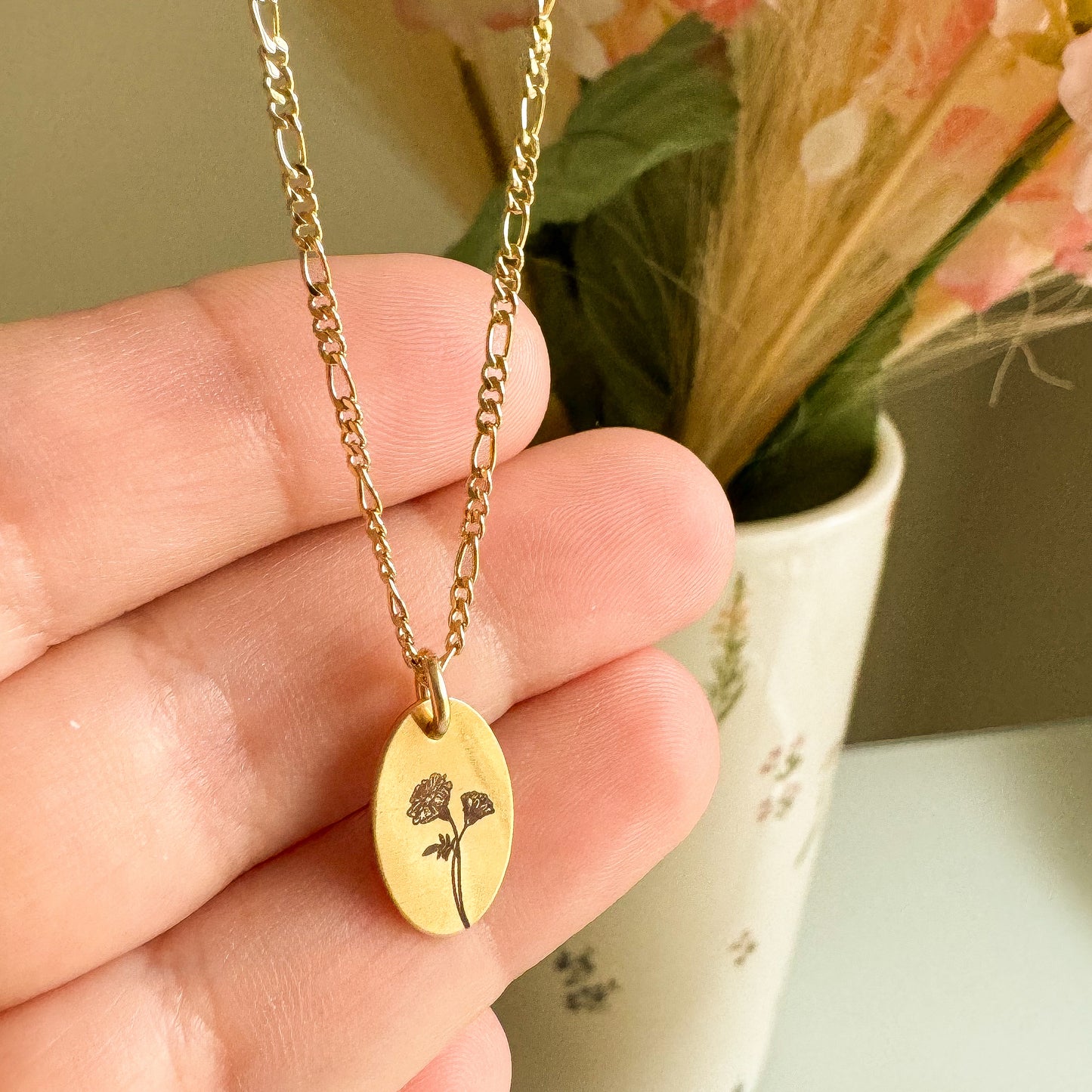 Gold Filled Birth Flower Necklace PRE-ORDER