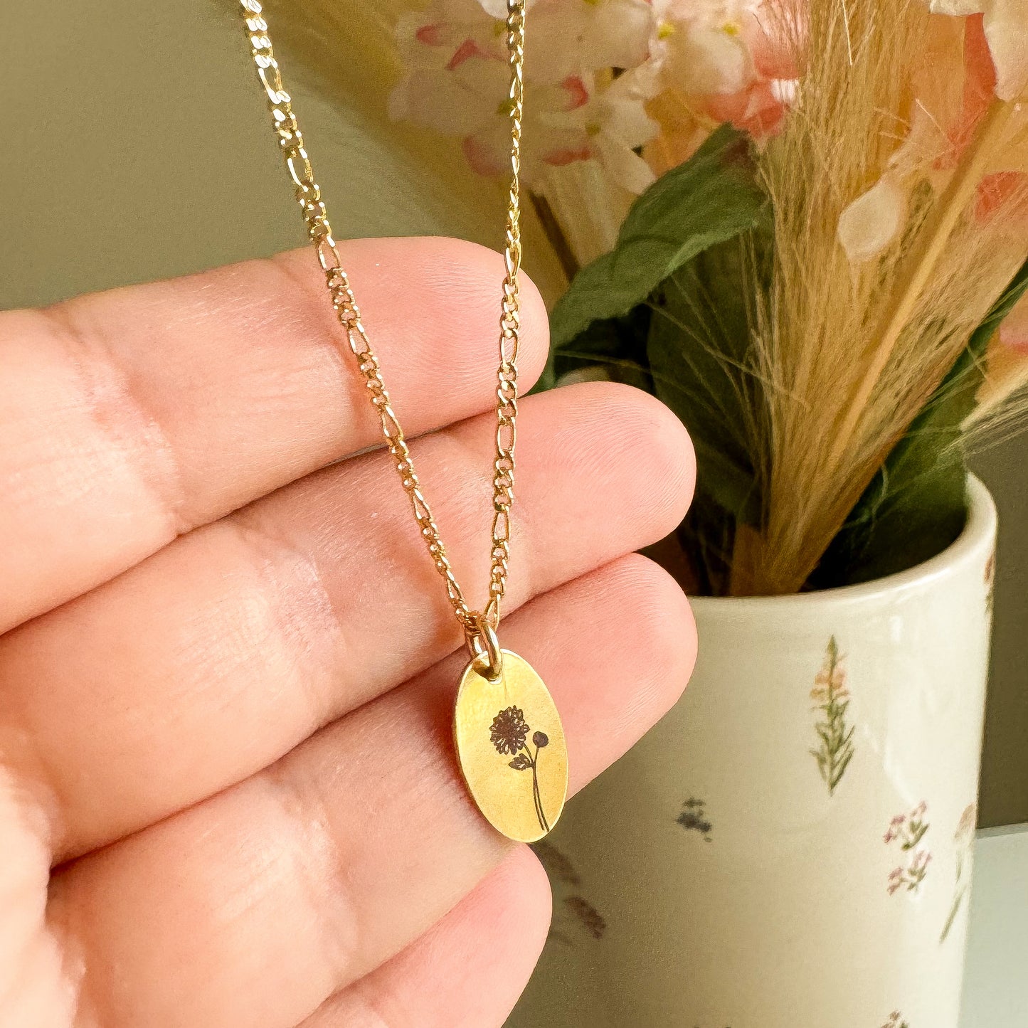 Gold Filled Birth Flower Necklace PRE-ORDER