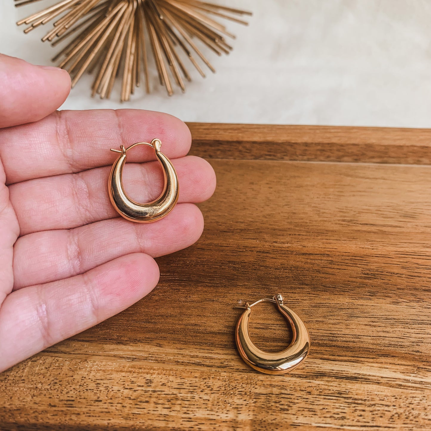 Thick Gold Hoops