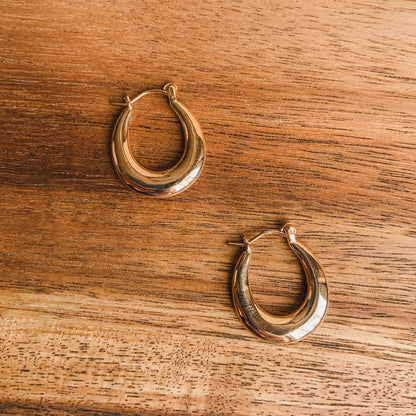 Thick Gold Hoops