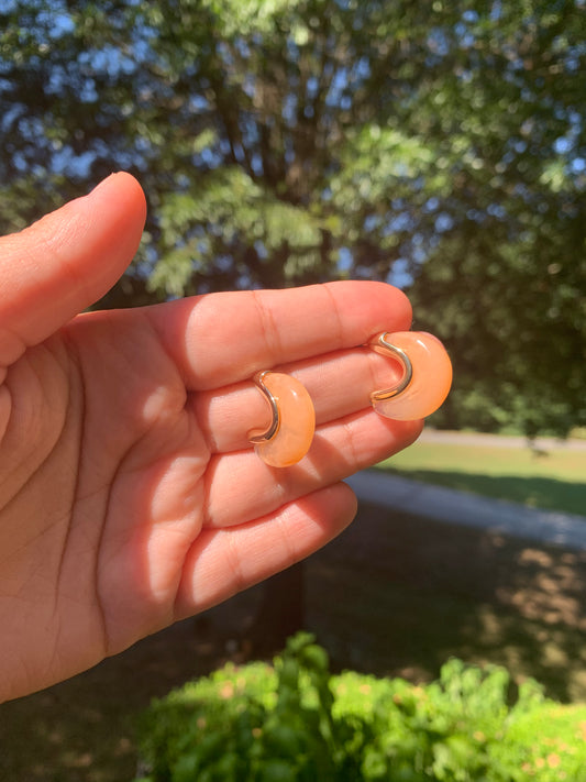 Peach Trimmed Studs